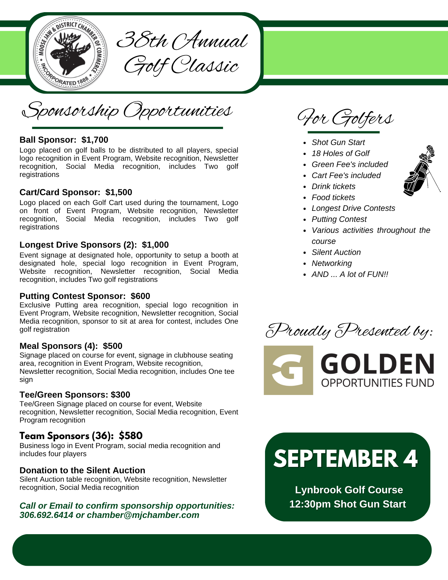 38th Annual Golf Tournament